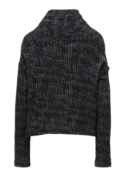 MILLING GLEN CHECK JQ DRAPED CARDIGAN