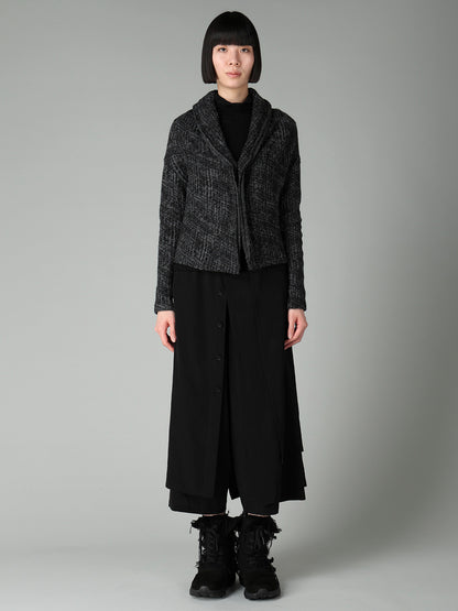 MILLING GLEN CHECK JQ DRAPED CARDIGAN