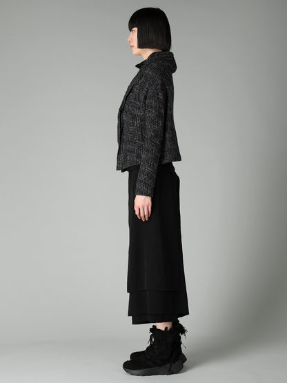 MILLING GLEN CHECK JQ DRAPED CARDIGAN