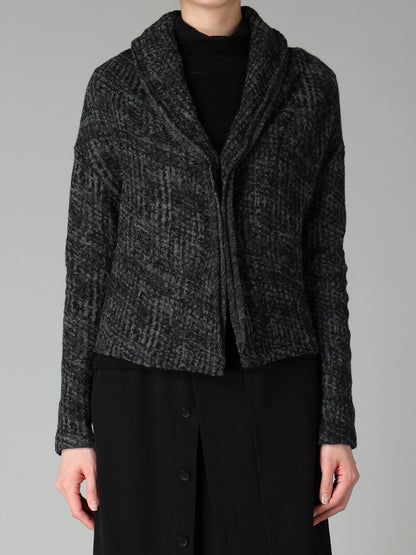 MILLING GLEN CHECK JQ DRAPED CARDIGAN