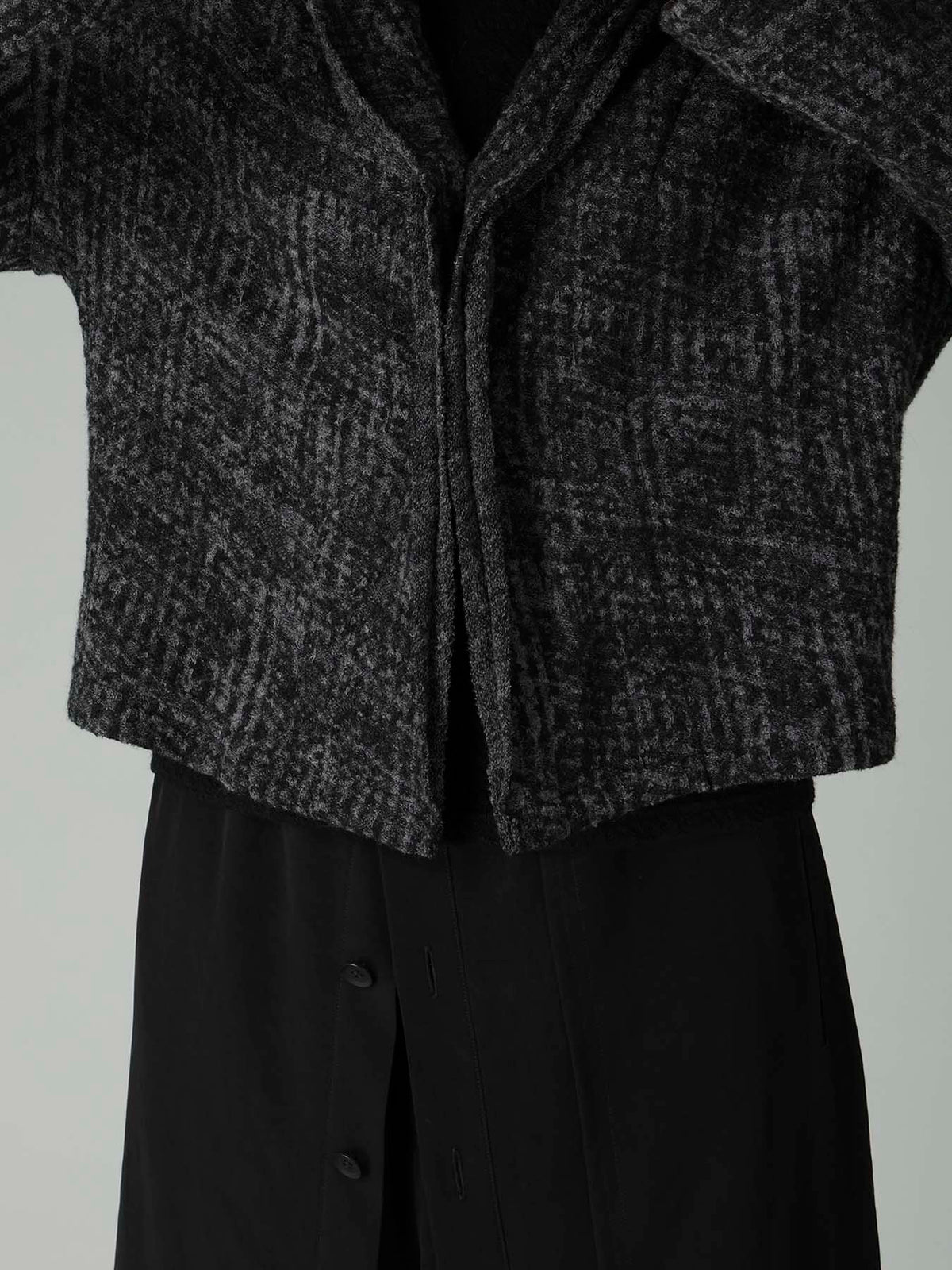 MILLING GLEN CHECK JQ DRAPED CARDIGAN