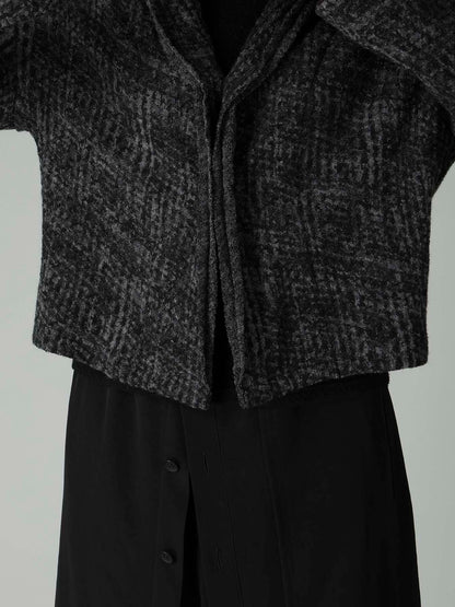 MILLING GLEN CHECK JQ DRAPED CARDIGAN