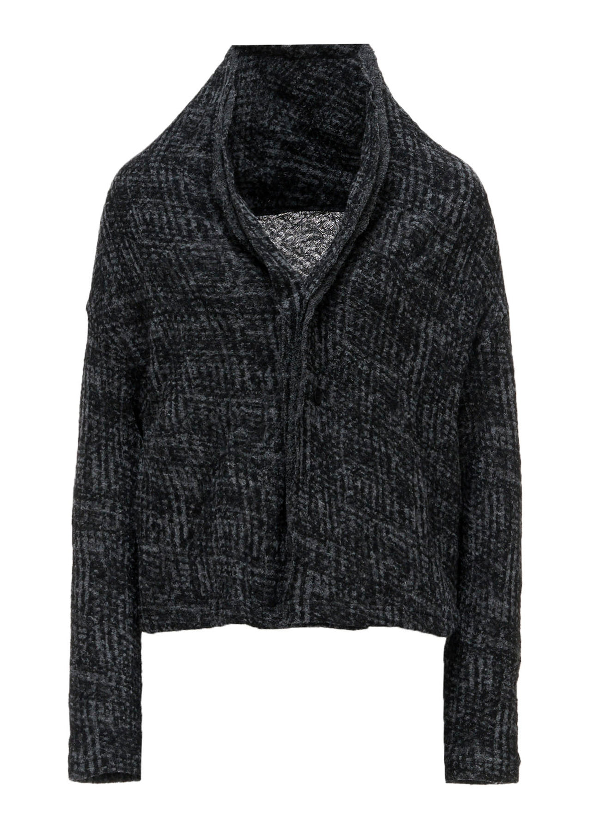 MILLING GLEN CHECK JQ DRAPED CARDIGAN