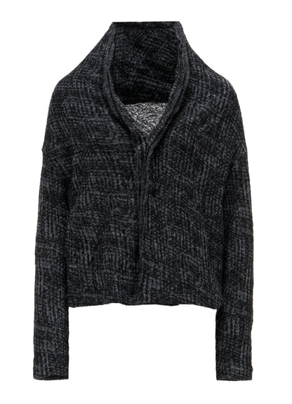 MILLING GLEN CHECK JQ DRAPED CARDIGAN