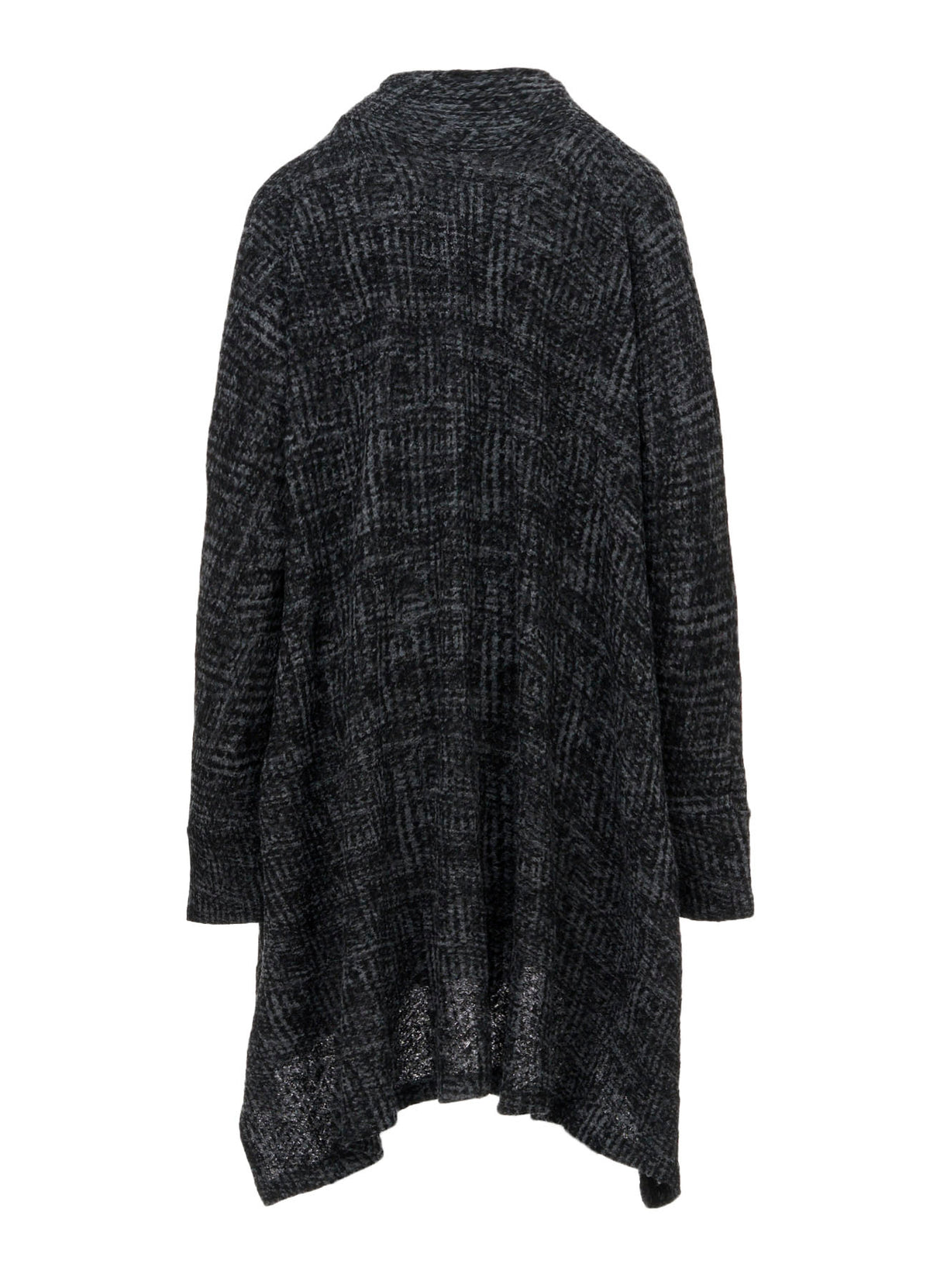 MILLING GLEN CHECK JQ DRAPED LONG CARDIGAN