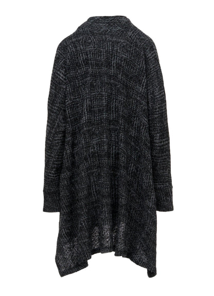 MILLING GLEN CHECK JQ DRAPED LONG CARDIGAN