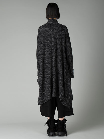 MILLING GLEN CHECK JQ DRAPED LONG CARDIGAN
