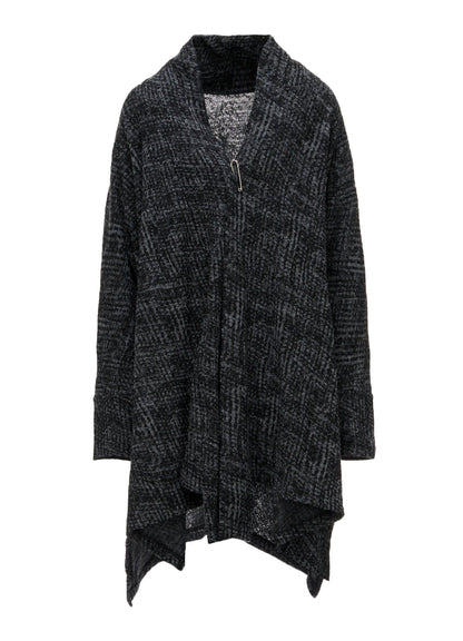 MILLING GLEN CHECK JQ DRAPED LONG CARDIGAN