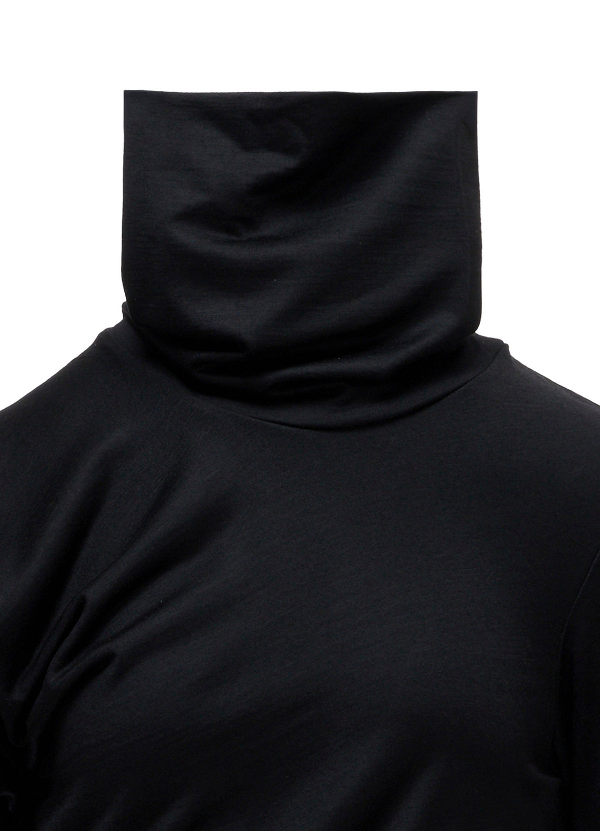 100S WOOL SINGLE GATHERED HIGHNECK T
