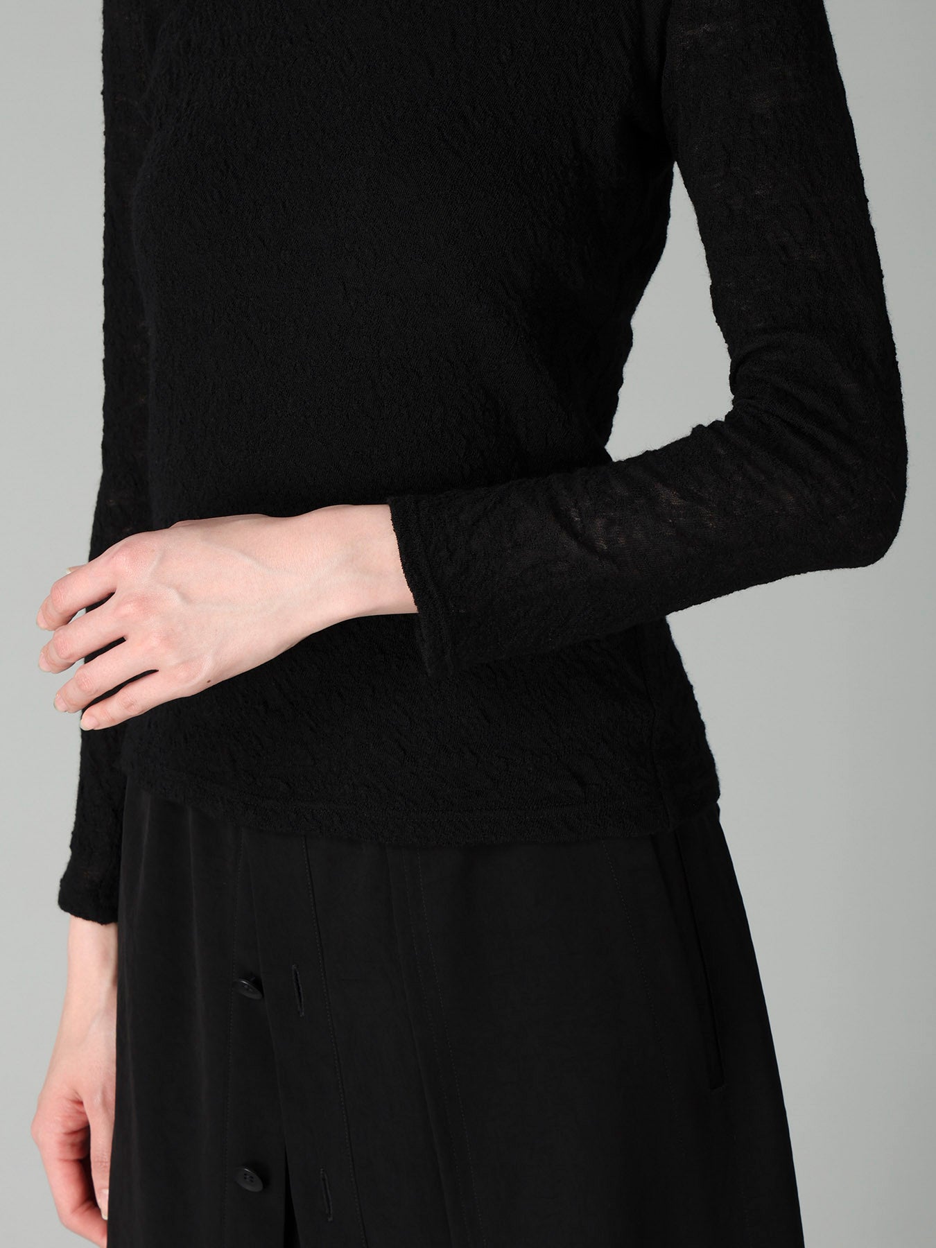 LINKS JACQUARD CREWNECK T