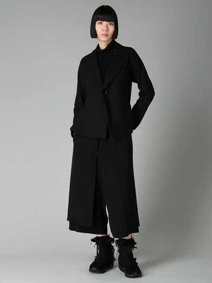 WOOLEN SINGLE JERSEY FLARE JACKET