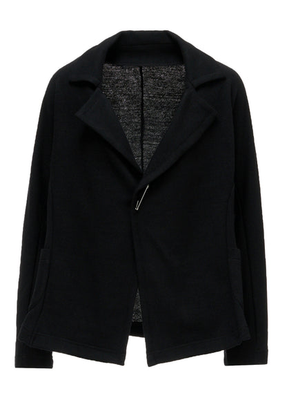WOOLEN SINGLE JERSEY FLARE JACKET