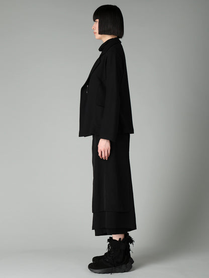 WOOLEN SINGLE JERSEY FLARE JACKET
