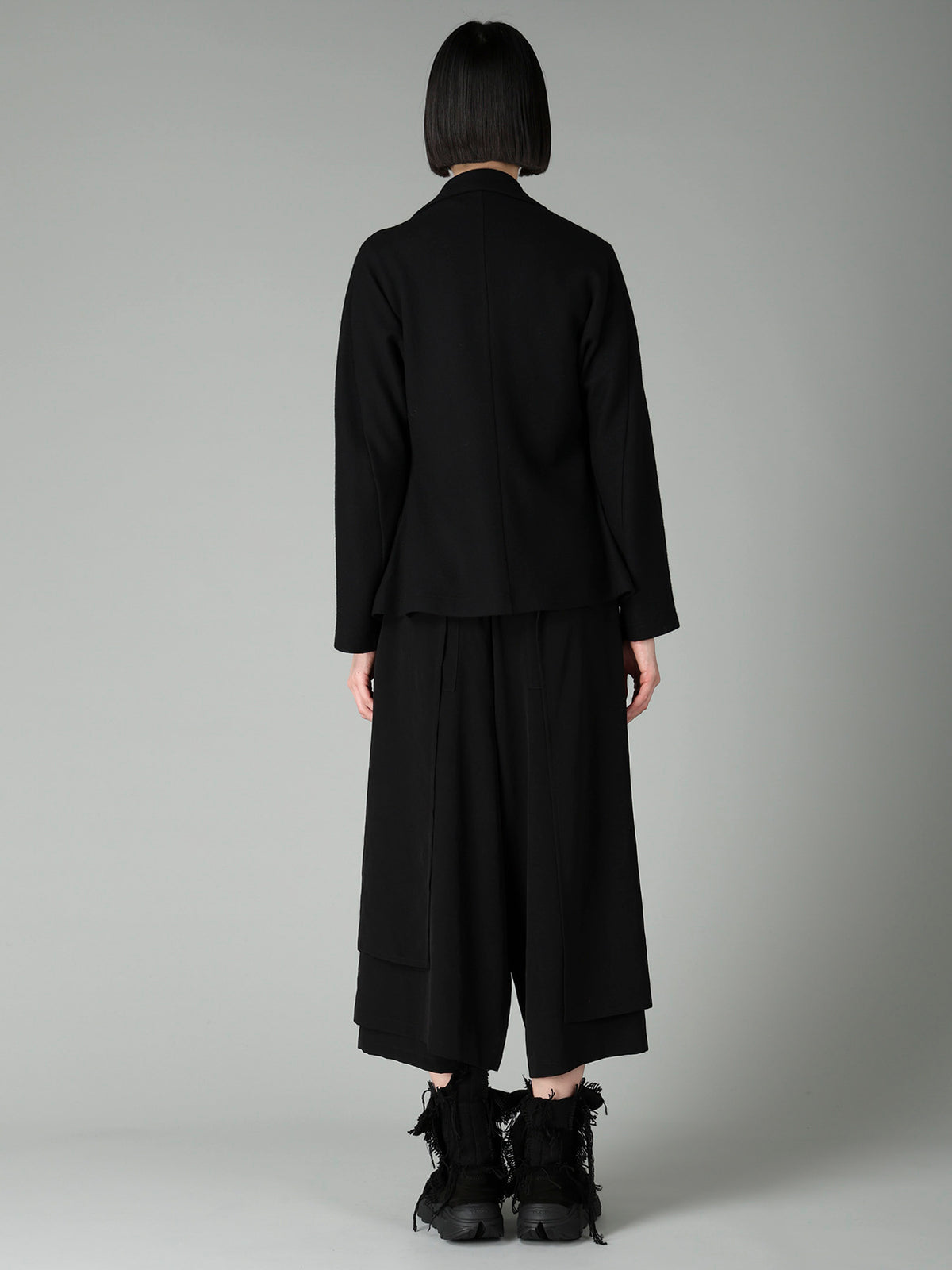 WOOLEN SINGLE JERSEY FLARE JACKET