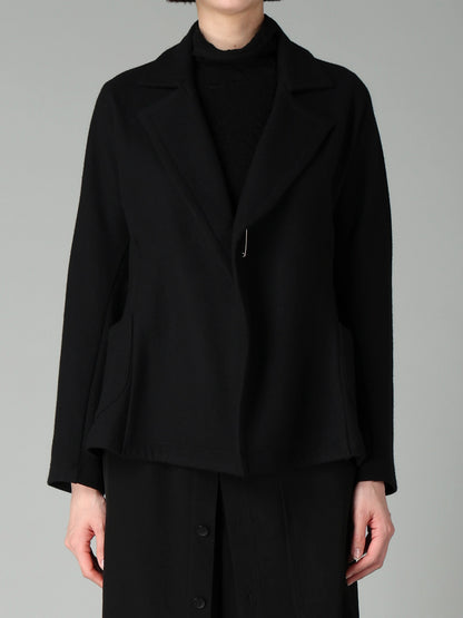WOOLEN SINGLE JERSEY FLARE JACKET