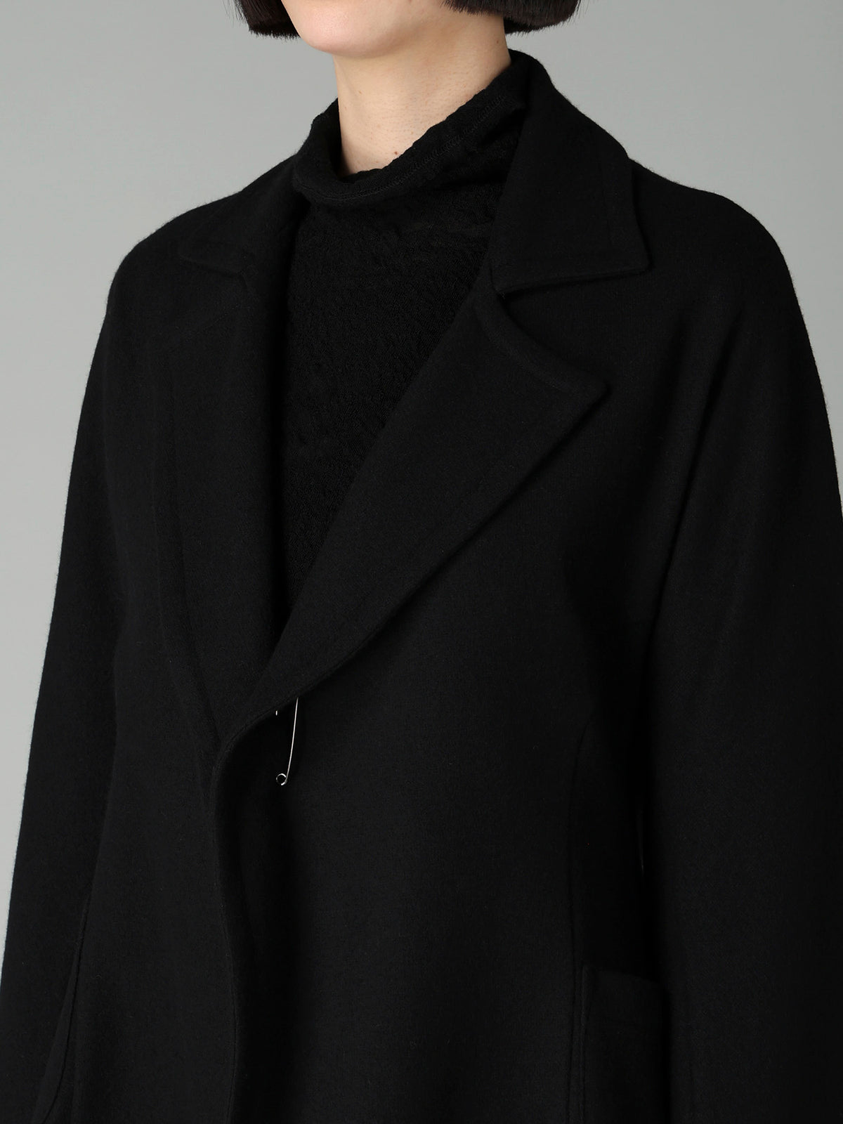 WOOLEN SINGLE JERSEY FLARE JACKET