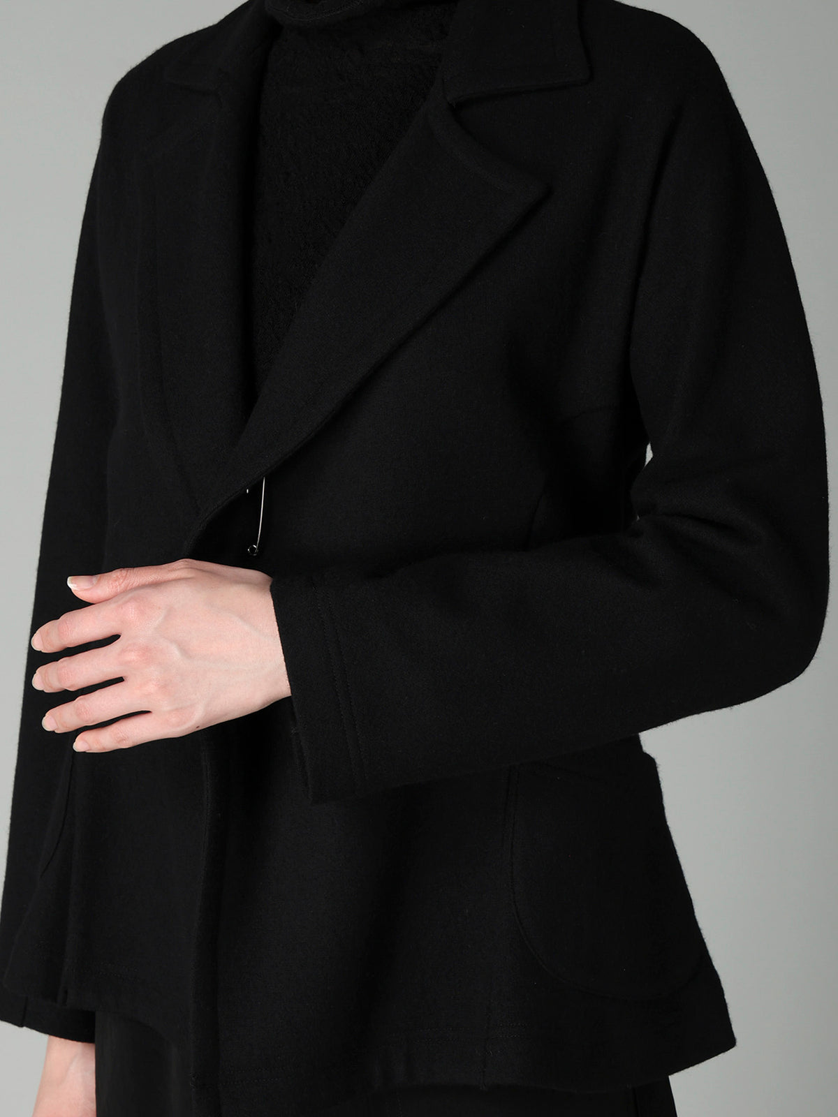 WOOLEN SINGLE JERSEY FLARE JACKET