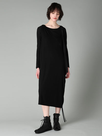 WOOL SMOOTH INTERLOCK ASM SLEEVELESS DRESS