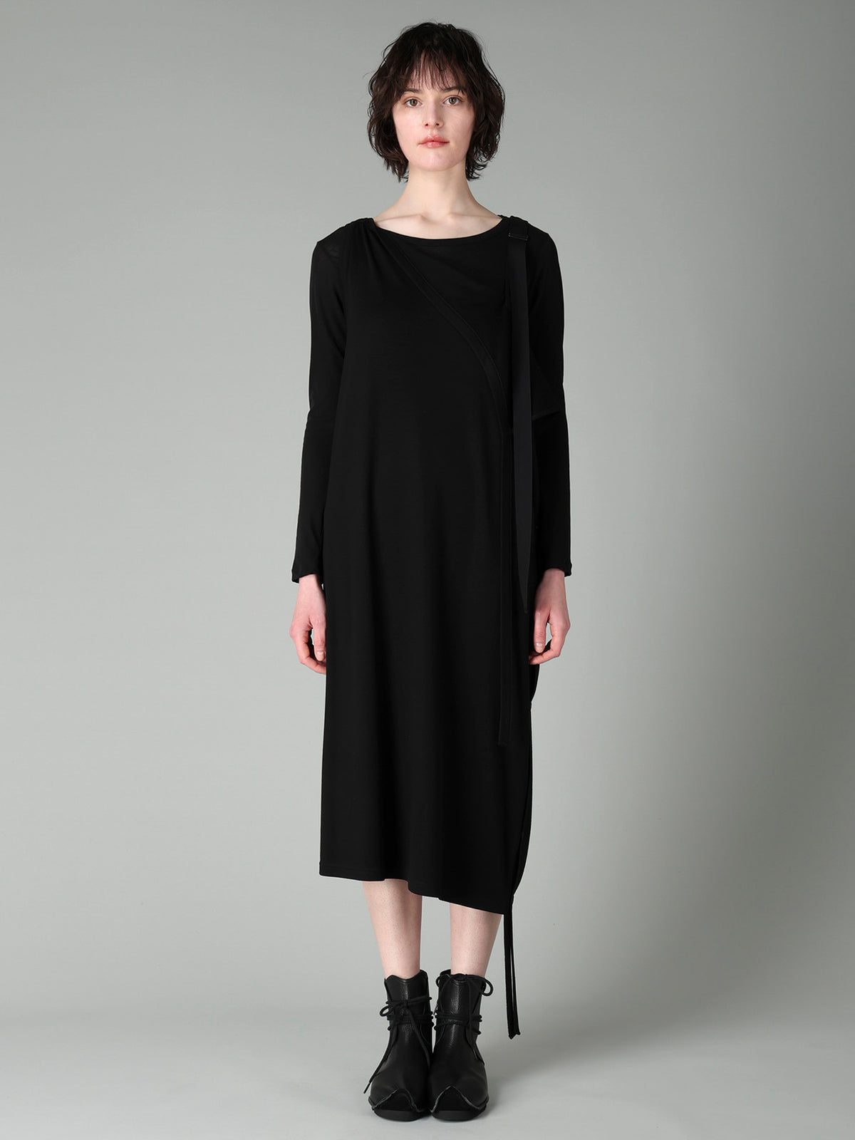 WOOL SMOOTH INTERLOCK ASM SLEEVELESS DRESS