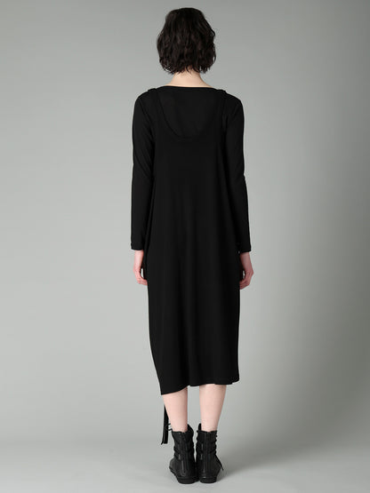 WOOL SMOOTH INTERLOCK ASM SLEEVELESS DRESS