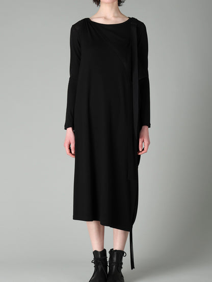 WOOL SMOOTH INTERLOCK ASM SLEEVELESS DRESS