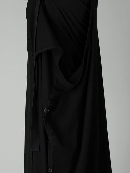 WOOL SMOOTH INTERLOCK ASM SLEEVELESS DRESS