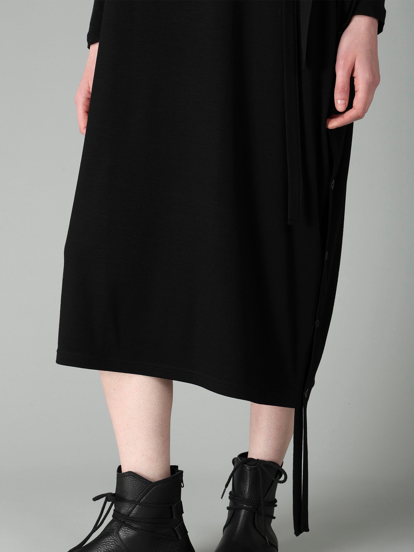 WOOL SMOOTH INTERLOCK ASM SLEEVELESS DRESS – THE SHOP YOHJI YAMAMOTO