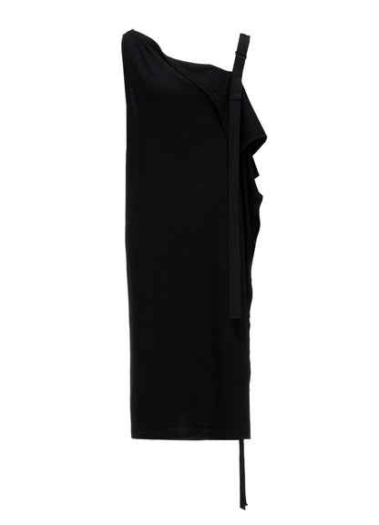 WOOL SMOOTH INTERLOCK ASM SLEEVELESS DRESS