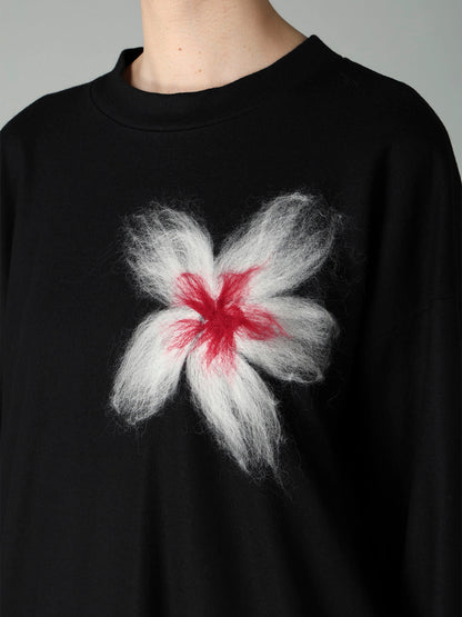 MILLED WOOL SINGLE NEEDLE PUNCH PULLOVER