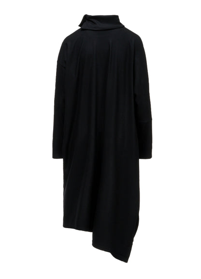 MILLED WOOL SINGLE NEEDLE PUNCH DRESS