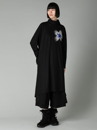 MILLED WOOL SINGLE NEEDLE PUNCH DRESS