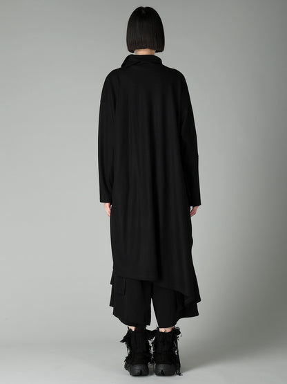 MILLED WOOL SINGLE NEEDLE PUNCH DRESS