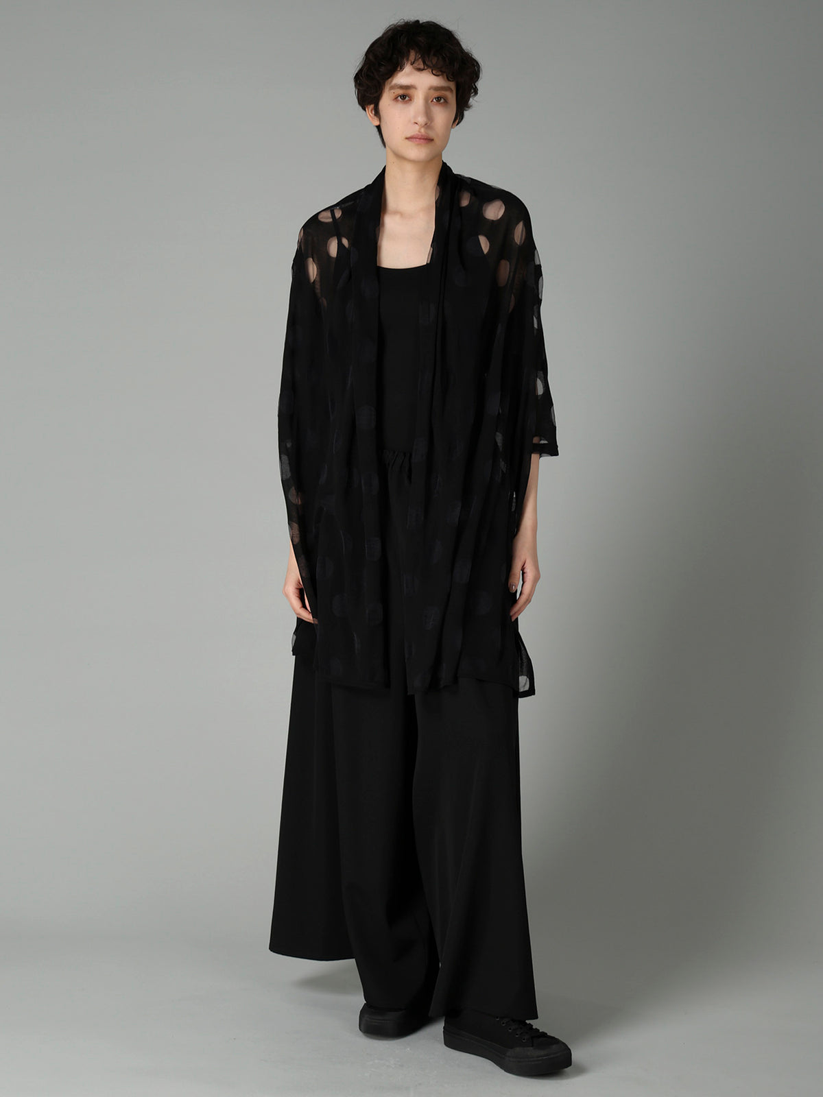 C/NY OPAL SINGLE JERSEY  UNBALANCED CARDIGAN
