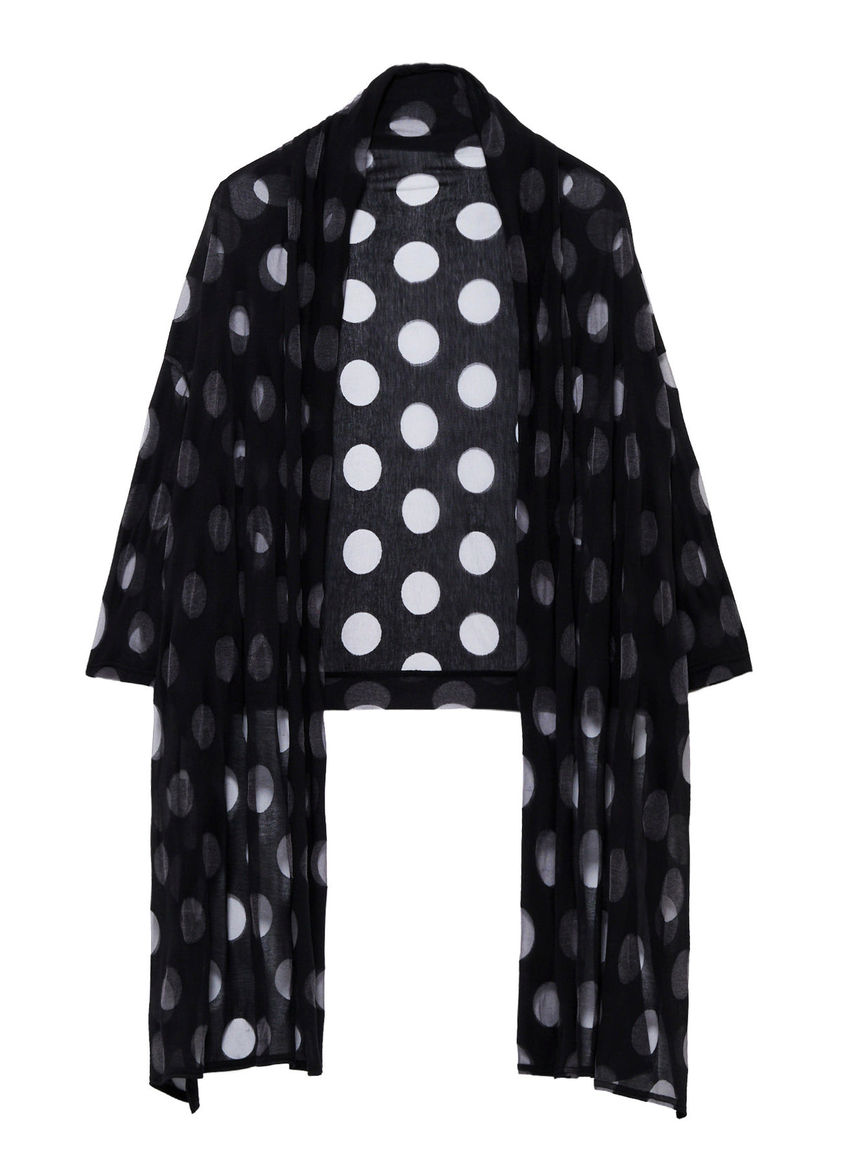 C/NY OPAL SINGLE JERSEY  UNBALANCED CARDIGAN