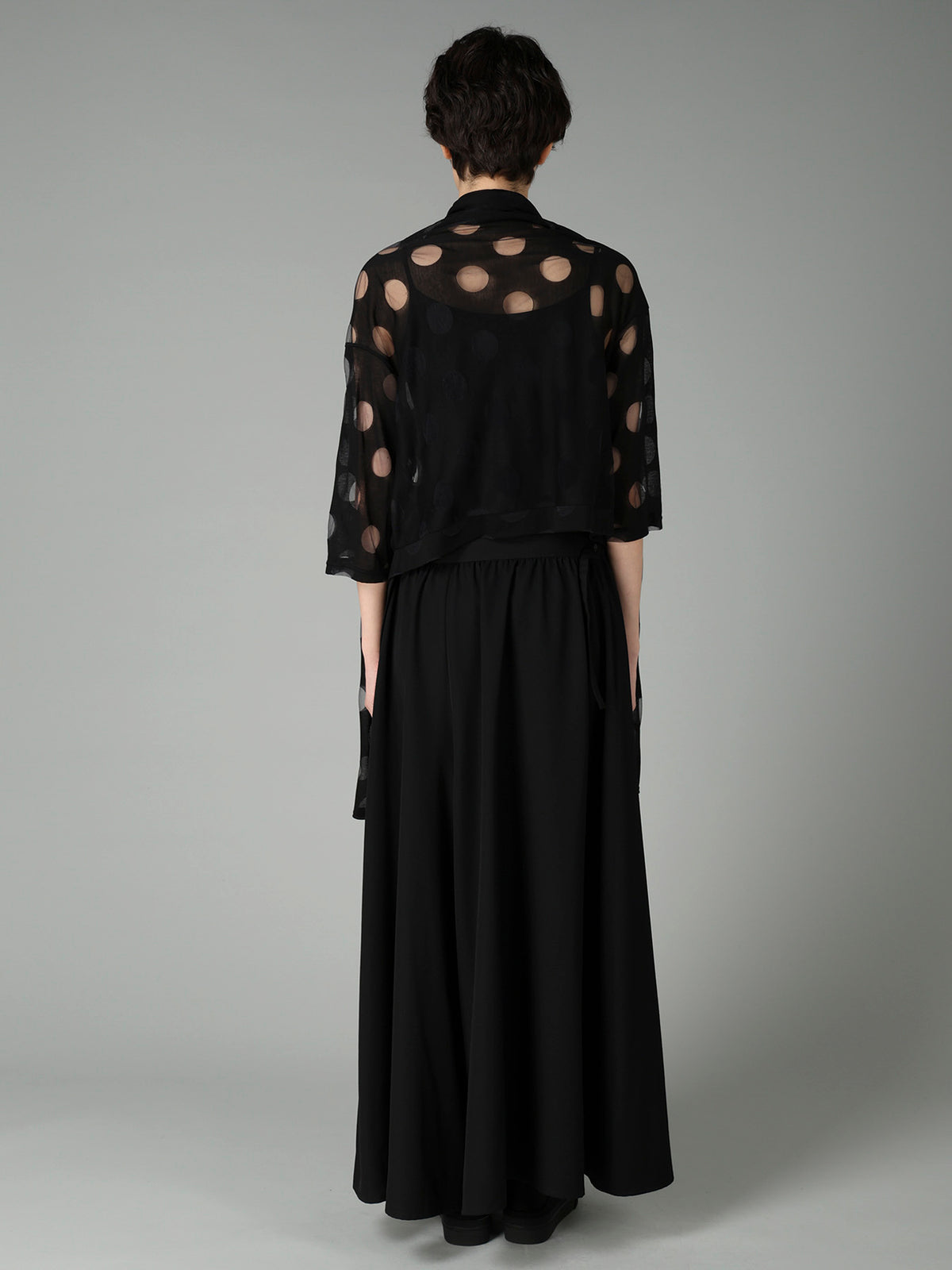C/NY OPAL SINGLE JERSEY  UNBALANCED CARDIGAN