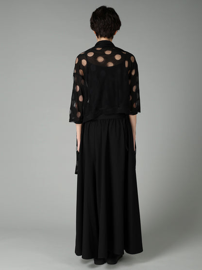C/NY OPAL SINGLE JERSEY  UNBALANCED CARDIGAN