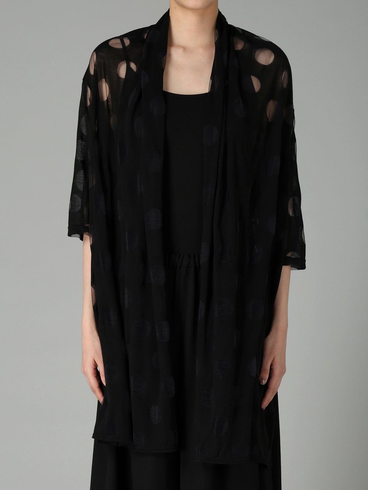 C/NY OPAL SINGLE JERSEY  UNBALANCED CARDIGAN