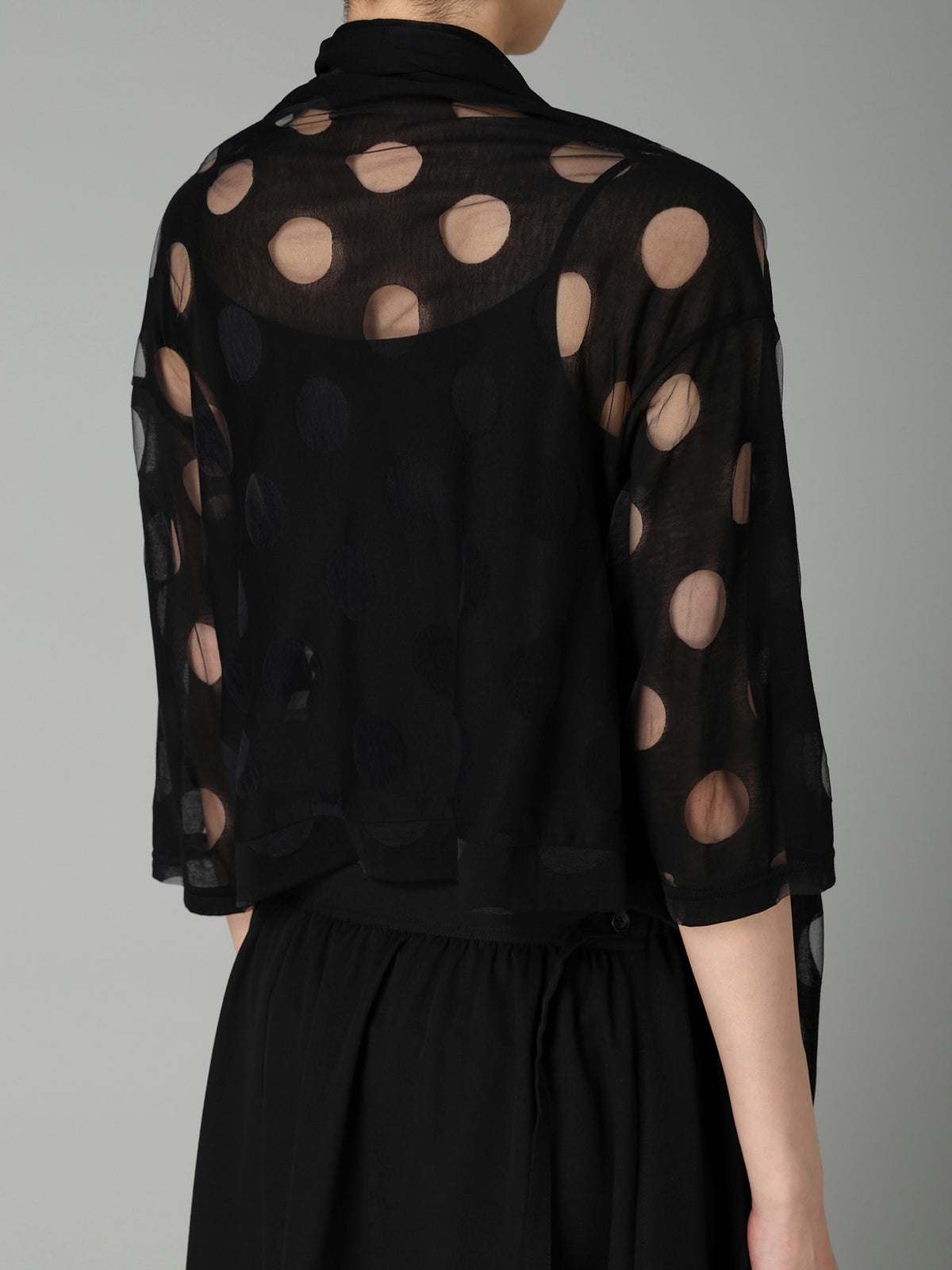 C/NY OPAL SINGLE JERSEY  UNBALANCED CARDIGAN