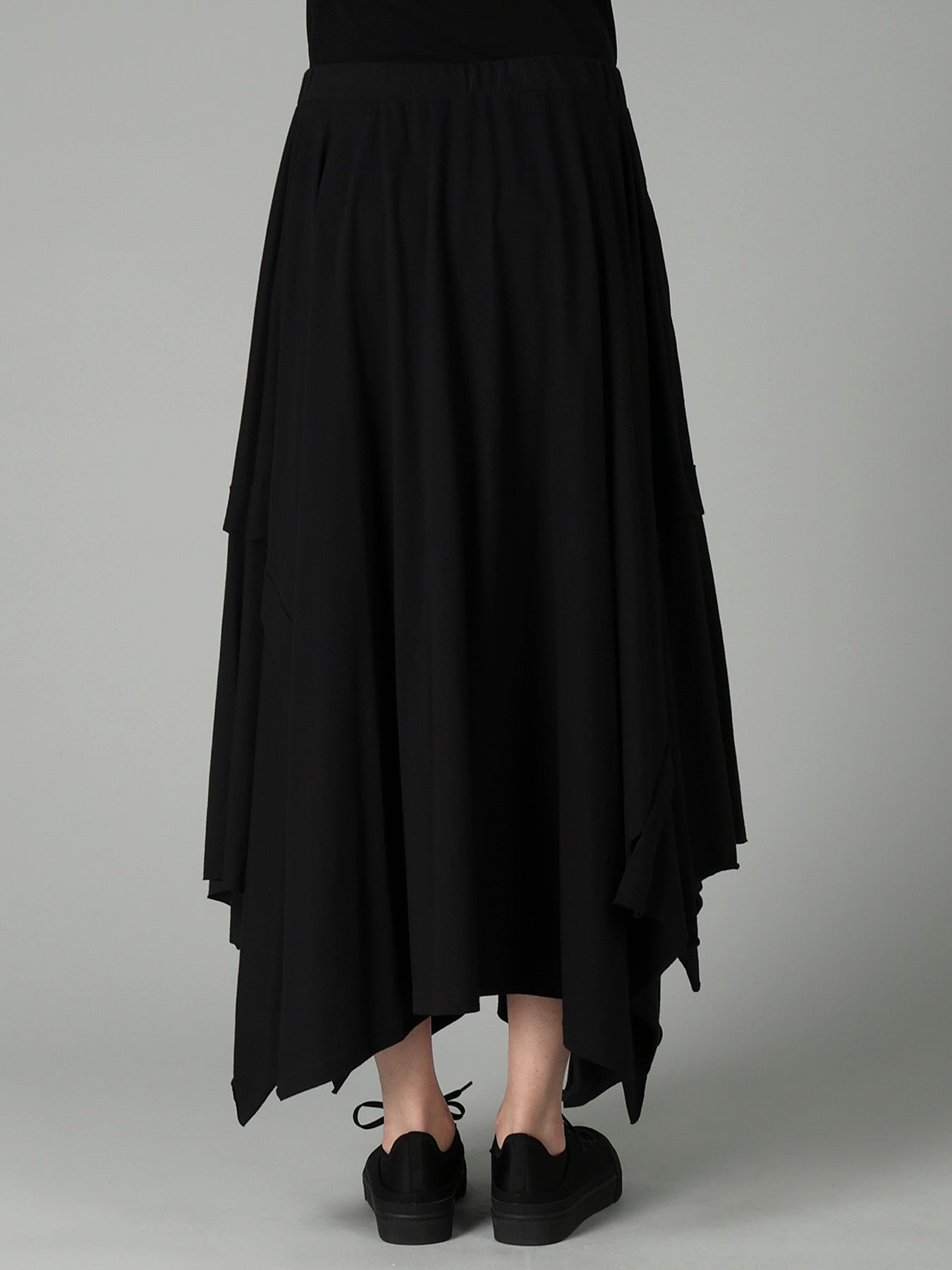 COTTON SINGLE JERSEY DRAPED SKIRT A