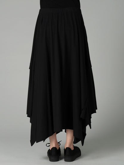 COTTON SINGLE JERSEY DRAPED SKIRT A