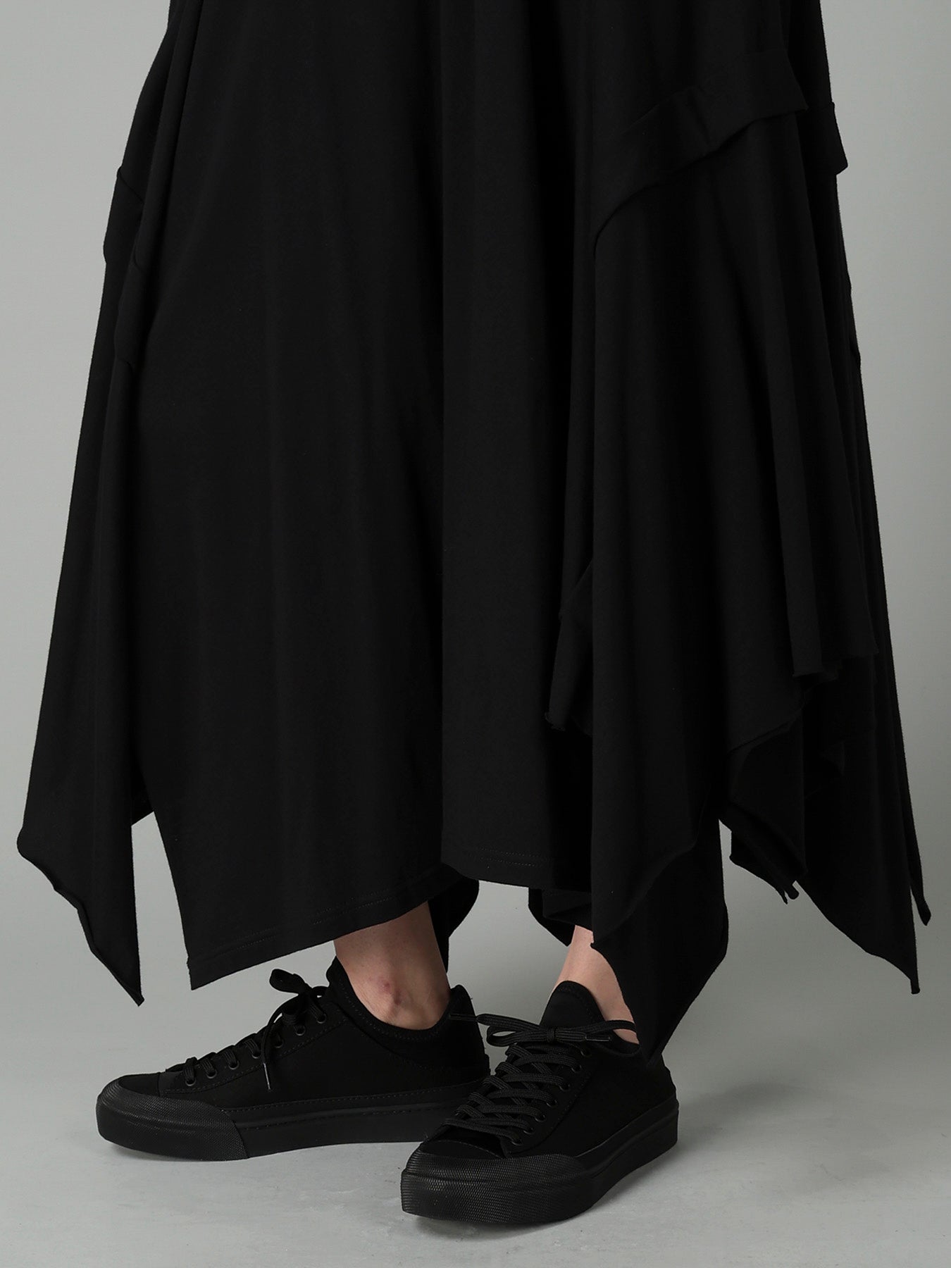 COTTON SINGLE JERSEY DRAPED SKIRT A