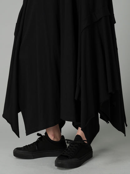 COTTON SINGLE JERSEY DRAPED SKIRT A