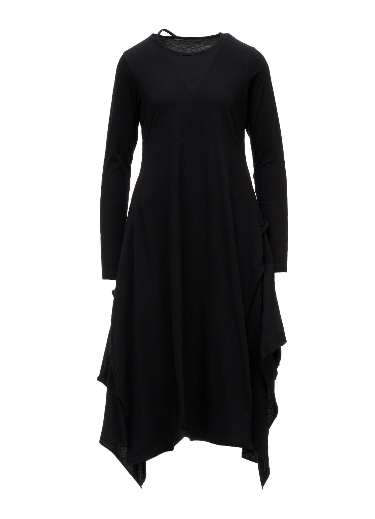 COTTON SINGLE JERSEY DRAPED DRESS
