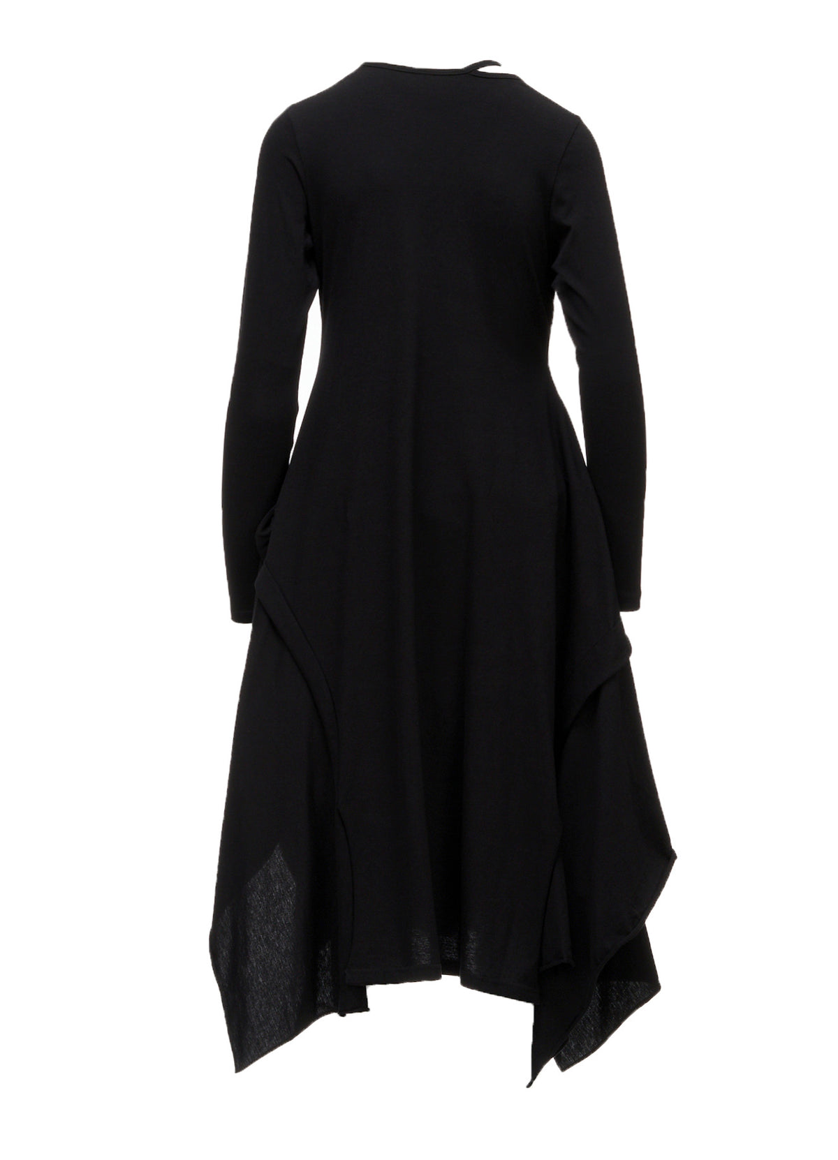 COTTON SINGLE JERSEY DRAPED DRESS