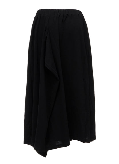 CREPE FRENCH TERRY ASYMMETRIC SKIRT