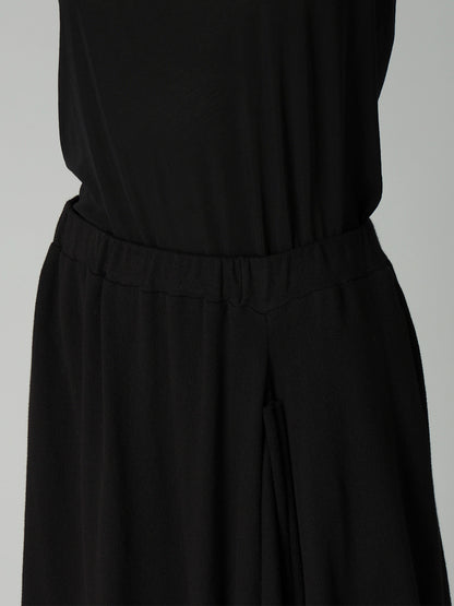 CREPE FRENCH TERRY ASYMMETRIC SKIRT
