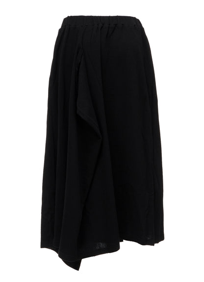 CREPE FRENCH TERRY ASYMMETRIC SKIRT