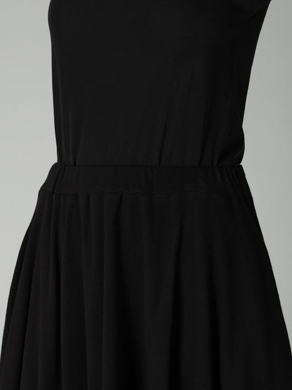 CREPE FRENCH TERRY DRAPED SKIRT B