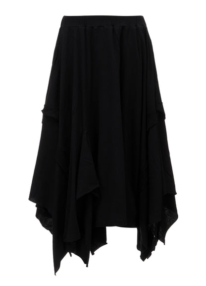 CREPE FRENCH TERRY DRAPED SKIRT B