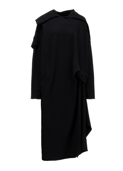 FRENCH TERRY TUCK POINT DRESS